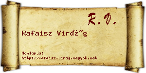 Rafaisz Virág névjegykártya